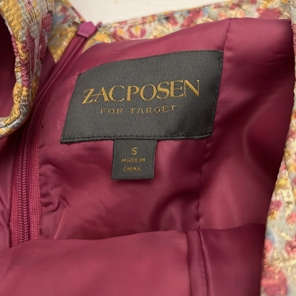 Zac Posen For Target Lined Brocade Dress Size Small - Picture 3 of 7